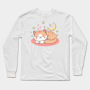 Cute cat sleeping Long Sleeve T-Shirt